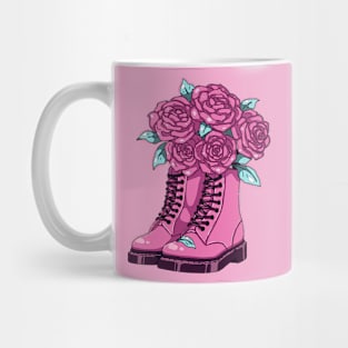 Rock style boots and roses Mug